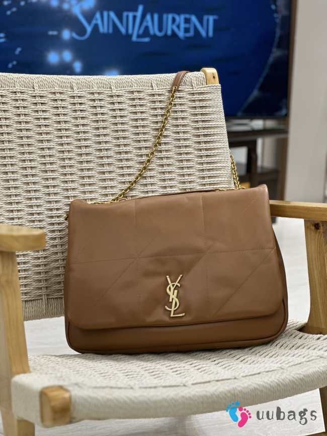 YSL Jamie 4.3 Brown Bag In Lambskin 43×29×9cm - 1