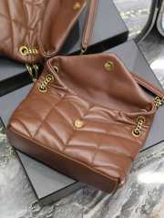 YSL Loulou Puffer Medium Bag Lambskin In Brown 29x17x11cm - 2