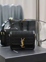 YSL Solferino Box Bag In Black 19×13×5cm - 6