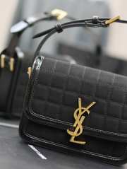 YSL Solferino Box Bag In Black 19×13×5cm - 5