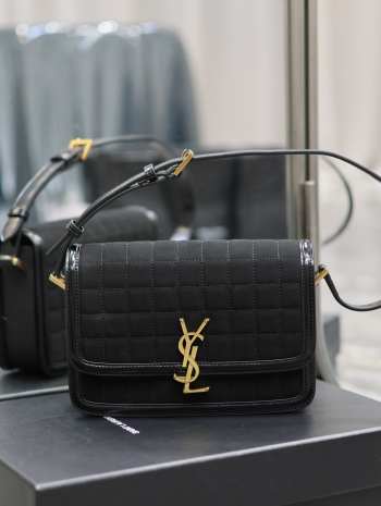 YSL Solferino Box Bag In Black 23x16x6cm