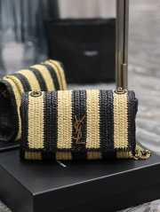 YSL Raffia Medium Monogram Kate Bag 28.5x20x6cm - 1