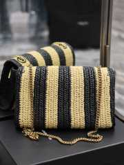 YSL Raffia Medium Monogram Kate Bag 28.5x20x6cm - 6