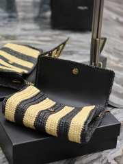 YSL Raffia Medium Monogram Kate Bag 28.5x20x6cm - 4