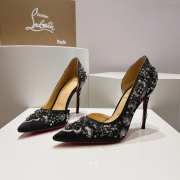 Christian Louboutin artifice pumps satin crystal in black 12cm - 1