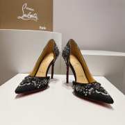 Christian Louboutin artifice pumps satin crystal in black 12cm - 5