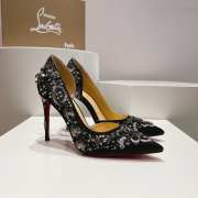 Christian Louboutin artifice pumps satin crystal in black 12cm - 4