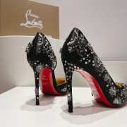 Christian Louboutin artifice pumps satin crystal in black 12cm - 2