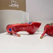 Christian Louboutin artifice pumps satin crystal in orange 12cm - 6