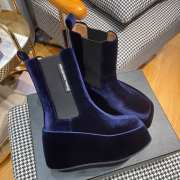 Alexander Wang square toe velvet boots 01 - 5