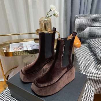 Alexander Wang square toe velvet boots 02