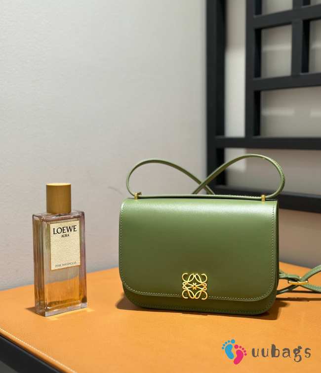 Loewe Goya green bag in silk calfskin 19x13.5x6cm - 1