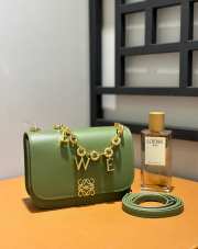 Loewe Goya green bag in silk calfskin 19x13.5x6cm - 6