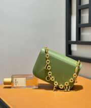 Loewe Goya green bag in silk calfskin 19x13.5x6cm - 3