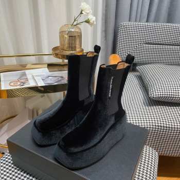 Alexander Wang square toe velvet boots 04