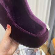 Alexander Wang square toe velvet boots 05 - 3