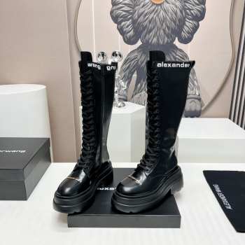 Alexander Wang tall boot in black 