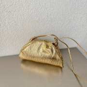 Bottega Veneta Metallic Gold Mini Pouch 22×12×7cm - 6