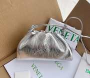 Bottega Veneta Metallic Silver Mini Pouch 22×12×7cm - 1