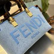 Fendi By The Way Mini Denim Light blue 17x18x8cm - 4