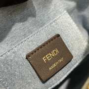 Fendi By The Way Mini Denim Light blue 17x18x8cm - 3