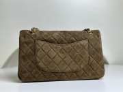 Chanel Green Suede Double Flap Bag 25.5x15.5x6.5cm - 4