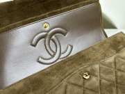 Chanel Green Suede Double Flap Bag 25.5x15.5x6.5cm - 2