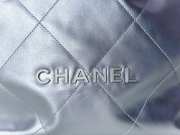 Chanel 22 Large Backpack Shiny Calfskin & Silver-Tone Metal Silver - 6