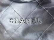 Chanel 22 Small Backpack Shiny Calfskin & Silver-Tone Metal Silver - 2