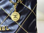 Chanel 22 Bag Shiny Calfskin & Gold-Tone Metal Black 35x37x7cm - 2