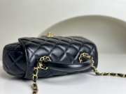 Chanel Bag With Top Handle Black Lambskin & Gold-Tone Metal - 4