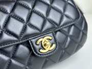 Chanel Bag With Top Handle Black Lambskin & Gold-Tone Metal - 6