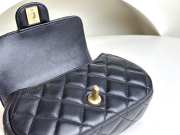 Chanel Small Bag With Top Handle Black Lambskin & Gold-Tone Metal - 3