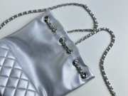 Chanel Backpack Metallic Lambskin and Silver-Tone Metal Silver 17x29cm - 2