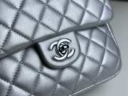 Chanel Backpack Metallic Lambskin and Silver-Tone Metal Silver 17x29cm - 3