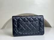 Chanel Classic Wallet With Strap Lambskin, Enamel & Gold-plated metal Black - 4