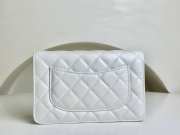 Chanel Classic Wallet With Strap Lambskin, Enamel & Gold-plated metal White - 4