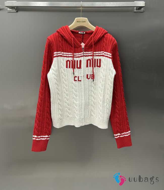 Miu Miu contrasting letter knitted sweater  - 1