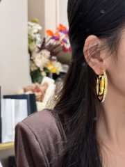 Louis Vuitton Hoops Gold Earings With Diamond - 4