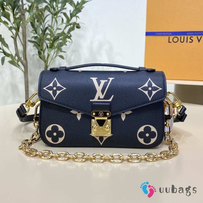 LV M46596 Pochette Metis East West In Blue 21.5x13x6.5cm - 1