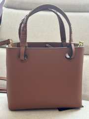 Loewe mini Anagram tote bag in classic calfskin tan 19.5x22x8.2cm - 4