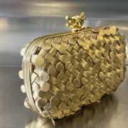 Bottega Veneta Gold Metallic knot Bag 19x11.5x5cm - 3