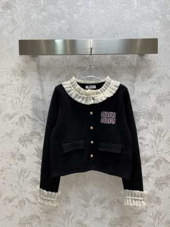 Miu Miu knitted cardigan in black