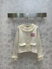 Miu Miu knitted cardigan in white - 1