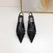 Valentino Rockstud Bow Slingback Patent Leather Pump In Black 6cm - 5