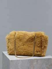 YSL Reversible Kate Small In Shearling Bag Brown 22x14.5x6cm - 5