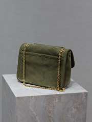 YSL Niki Medium In Suede Bag In Green 22×16.5×12cm - 2