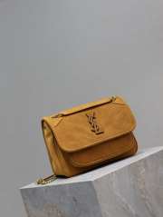 YSL Niki Medium In Suede Bag In Light Brown 22×16.5×12cm - 2