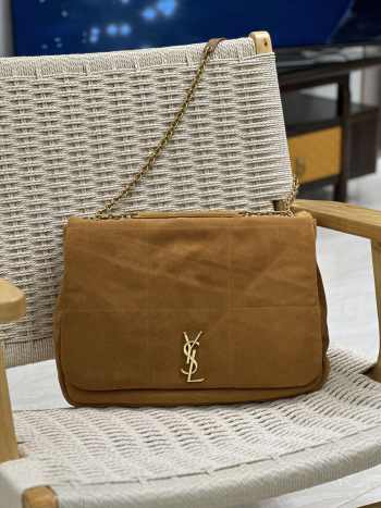 YSL Jamie 4.3 In Suede Large Soft Nappa Bag Brown Caramel 43x29x9cm