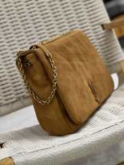 YSL Jamie 4.3 In Suede Large Soft Nappa Bag Brown Caramel 43x29x9cm - 4